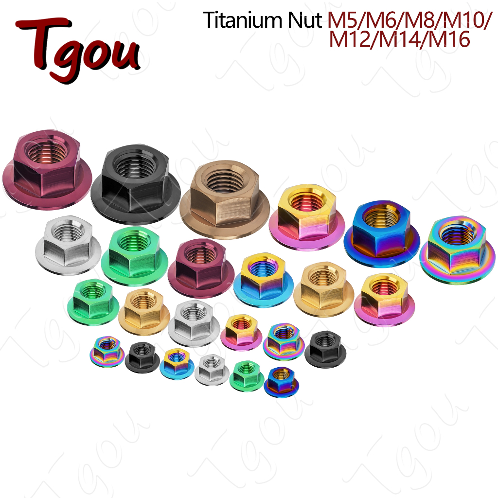 Đai Ốc Titan M5 M6 M8 M10 M12 M14 M16 Cho Xe Đạp Xe Máy