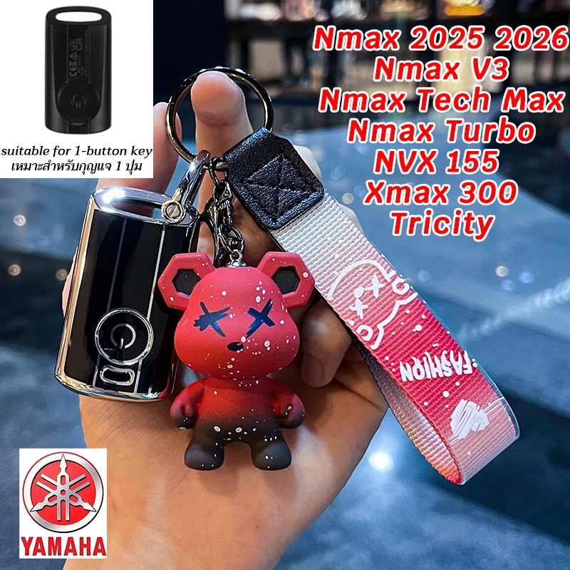 Nmax 2025 2026 Nmax V3 YAMAHA Vỏ chìa khóa xe máy 1 nút Nmax TechMax Tricity Nmax Turbo NVX 155 Xmax