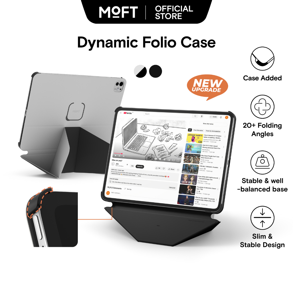 Ốp lưng Folio động MOFT cho iPad Tương thích với iPad Air 11 M3 / M4 (2026) & Pro 13 M4 / M5 & iPad 