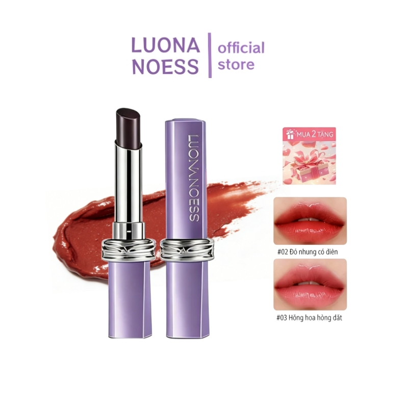 Son môi　LUONA NOESS   Son môi lì   Lâu trôi  3.9g
