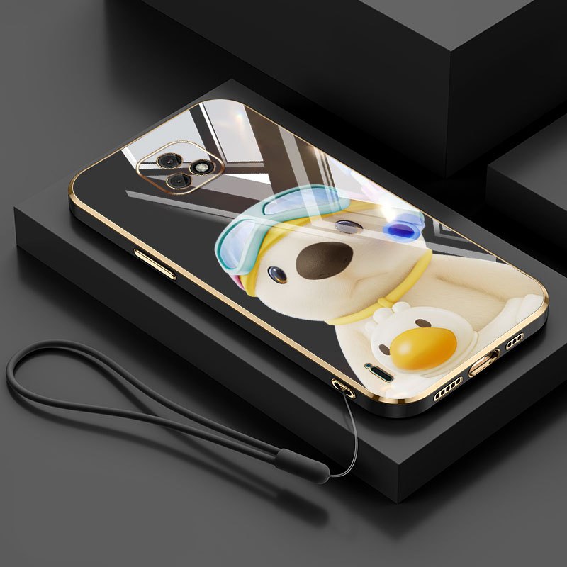 VRQR Dành Cho Motorola Moto E7 Plus G9 Play G9 Plus Cặp Đôi Mèo Và Chó Miễn Phí Treo Dây Chống Sốc V