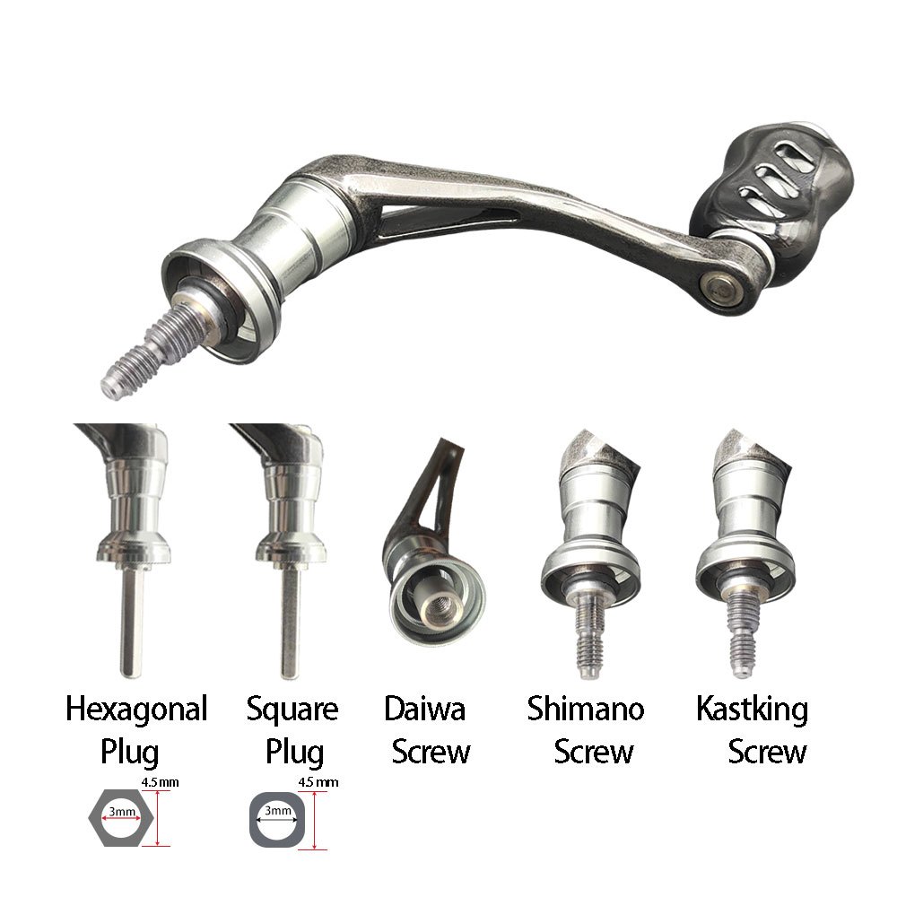 Máy Câu Tay Cầm Carbon Quay Cuộn Thay Thế Tay Cầm Cho DAIWA Cho SHIMANO Cắm Tay Cầm Vít-in Tay Cầm Đ