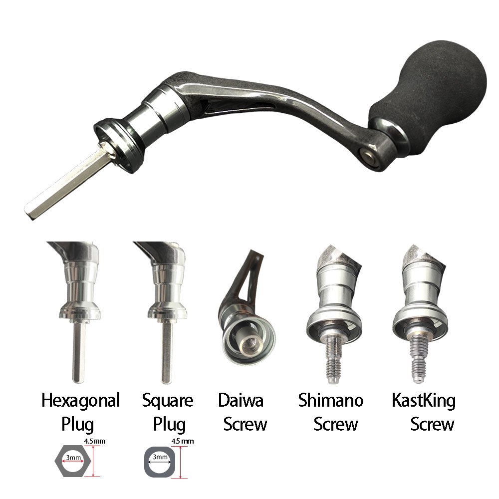 Máy Câu Quay Tay Cầm Thay Thế Tay Cầm Điện Carbon Mạnh Tay Cầm EVA Núm Cho DAIWA / SHIMANO Quay Cuộn