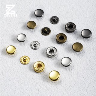 10 Chiếc Hai Mặt Nút Chụp Chất Liệu Hợp Kim Nút Chụp Handmade Da DIY Phụ Kiện