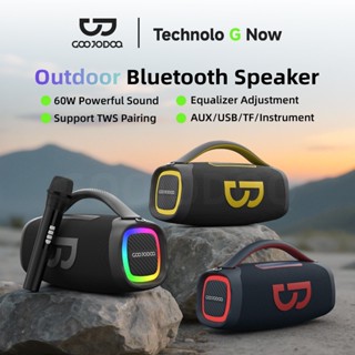 GOOJODOQ Loa Bluetooth 6000mah gây sốc Âm thanh nổi 50W + Hiệu ứng chiếu sáng RGB Thích hợp cho Karaoke gia đình, tiệc tùng, v.v.
