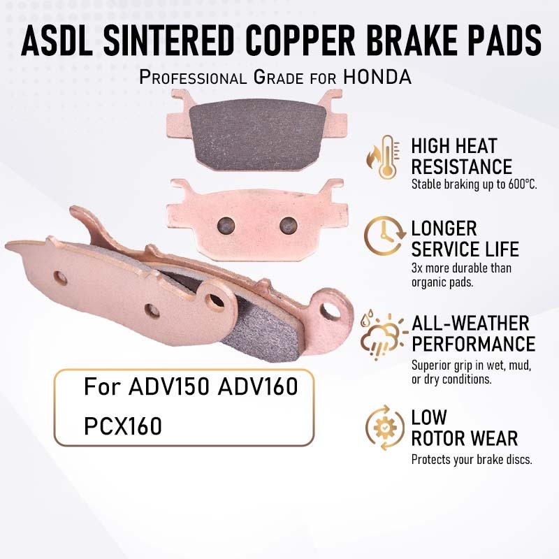 Dành Cho Xe HONDA ADV150 ADV160 PCX160 Má Phanh Đồng Nguyên Vật Liệu Sợi Gốm Và thiêu Kết Hiệu Suất 