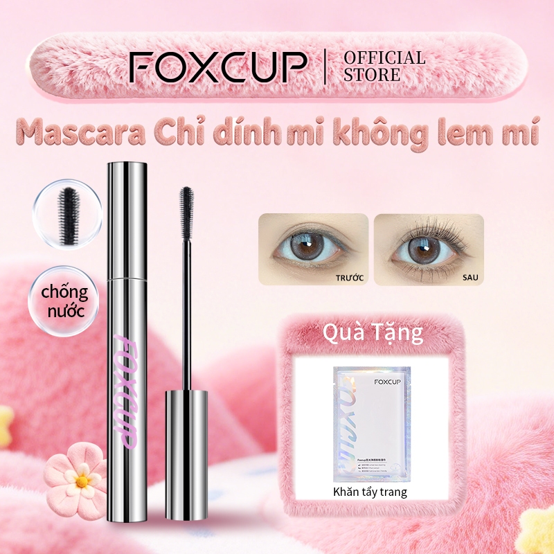 [Quà tặng miễn phí] Mascara FOXCUP Chống thấm nước Kéo dài chống nhòe Công thức bay hơi lâu trôi