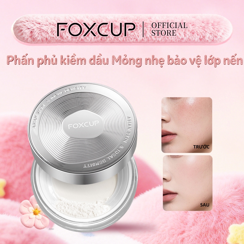 FOXCUP Phấn phủ  Kiểm soát dầu Định hình lớp trang điểm lâu trôi, chống thấm mồ hôi
