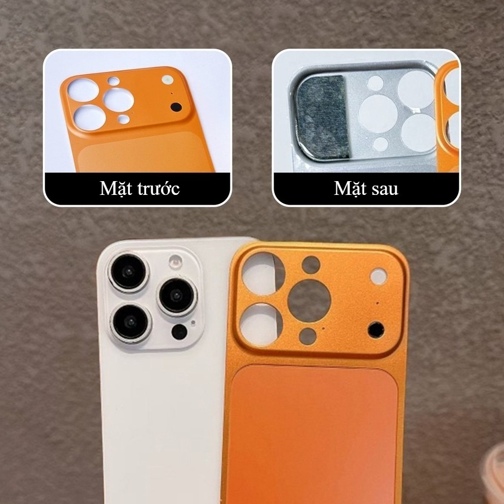 Biến thành 17 Pro Max Cho iPhone Air 17 Pro 16 15 14 13 Pro Max Chặn Ống Kính Flash Phim Acrylic Matte Backplate Vỏ Điện Thoại | BigBuy360 - bigbuy360.vn