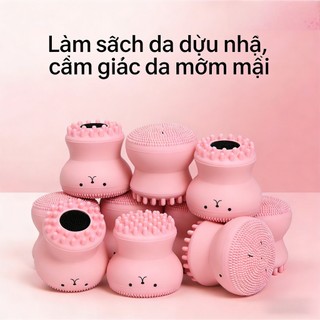 Amy bàn chải rửa mặt bạch tuộc silicon mềm 2 đầu (3 màu chọn) - Massage tạo bọt, làm sạch sâu lỗ chân lông, da mịn màng tức thì.