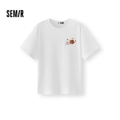 Áo thun nữ Semir họa tiết hoạt hình, thấm hút mồ hôi nhanh, phù hợp mùa hè