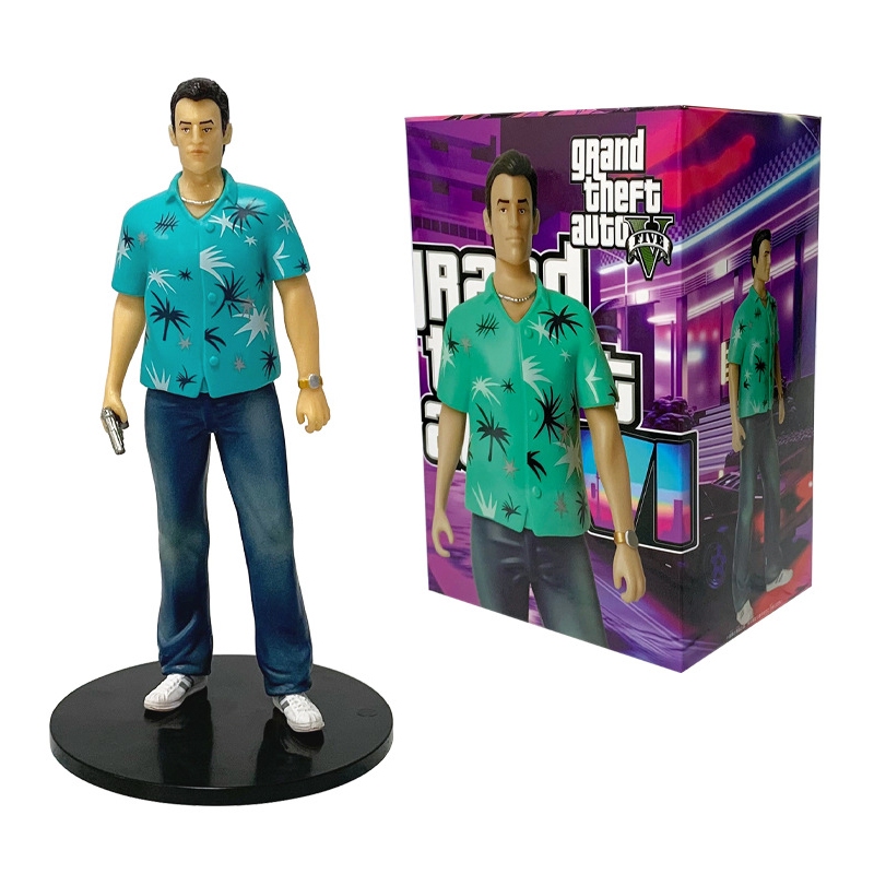 18cm Grand Theft Auto: Vice City Game Hình Tommy Vercetti GTA Vice City PVC Nhân Vật Hành Động Mô Hì