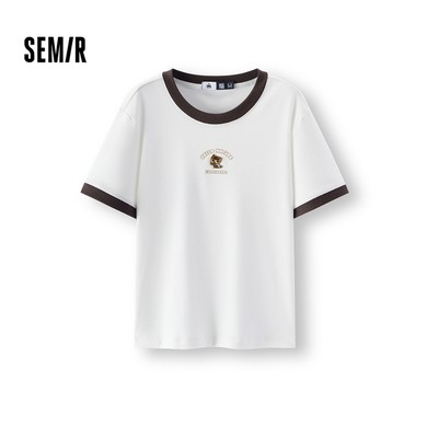 Semir Làm Mát Áo Nữ Mùa Hè Ngắn Tương Phản Mỏng 2026 Mới Top