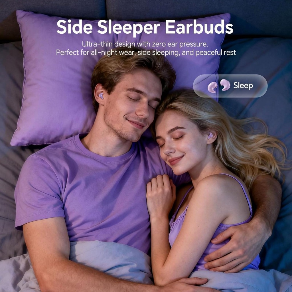 (Ốp miễn phí)NEWMSNR Thiết Kế 14mm Không Cấn Tai Mới Hai Trong Một Tai Nghe Kép Không Dây Ngủ Bluetooth 5.4 Tai Nghe Mini Siêu Nhỏ Độ Bền Dài Tai Nghe Siêu Cao Chất Lượng Âm Thanh Tai Nghe Độ Trễ Thấp | BigBuy360 - bigbuy360.vn