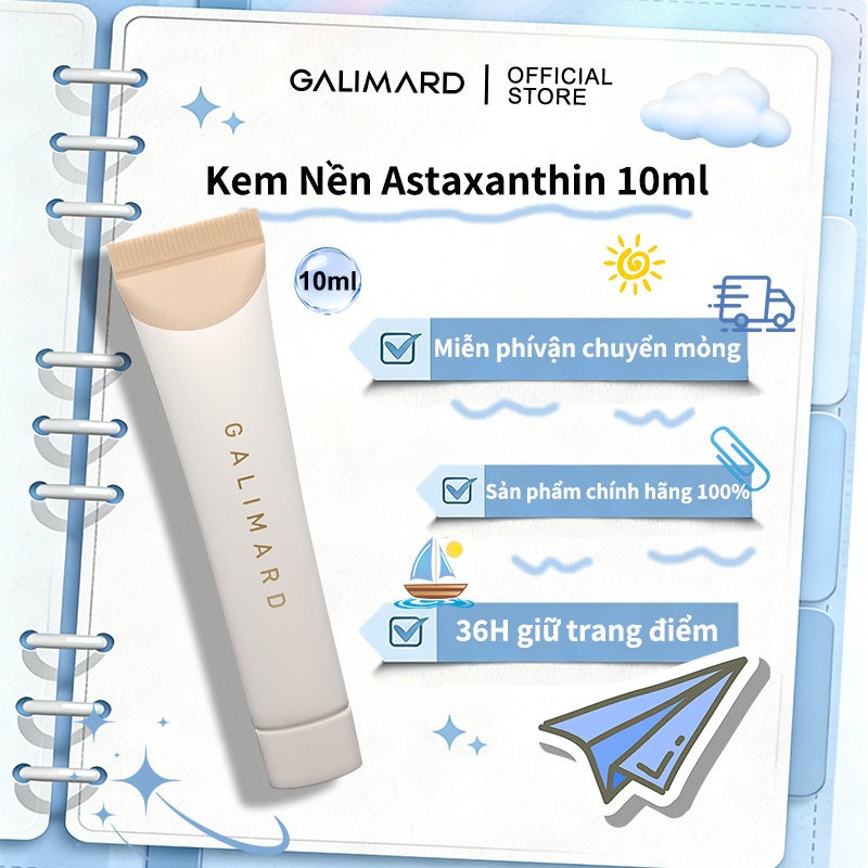 Mẫu nền dạng lỏng GALIMARD Astaxanthin 10ML