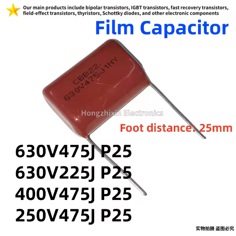 CBB22 10 Chiếc 630V475J 630V225J 400V475J 250V475J CBB 475J630V 225J630V 475J400V 475J250V Tụ Điện P