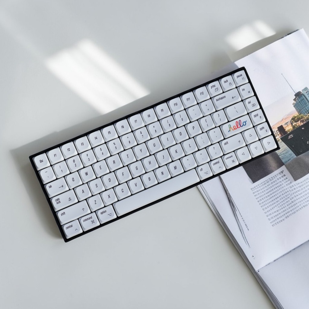 Low Profile Keycaps PBT Material Minimalist Design Low Profile Mechanical Keyboard Keycaps