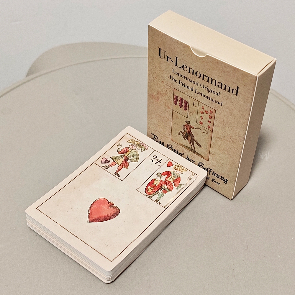 Thẻ Oracle Ur-Lenormand - (Trò chơi hy vọng) - Bộ bài bói toán thế kỷ 18 cổ điển - Bộ bài 36 bài may
