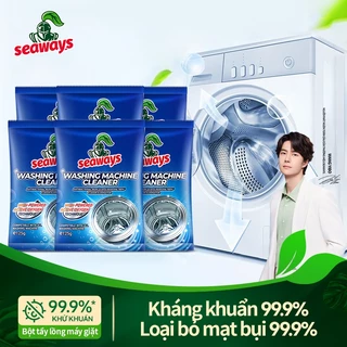 ​​MUA 4 TẶNG 2 Seaways Bột tẩy lồng giặt (125g) Tẩy cặn diệt khuẩn 99.9% Vệ sinh sâu lồng máy giặt Khử mùi Descaler