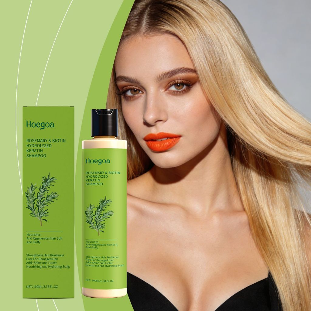 Dầu gội mọc tóc hương thảo & Biotin hữu cơ với Keratin thủy phân Extra Strength 3.38fl.oz