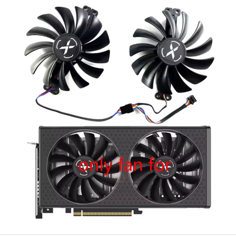 Quạt Thay Thế CF1015U12S Cho XFX Radeon RX6500XT 4GB Speedster QICK 210 Core Card Đồ Họa
