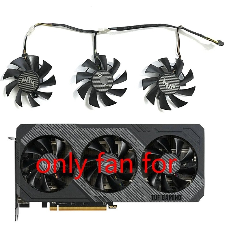 Quạt làm mát thay thế 75MM 7Pin FD8015U12D cho ASUS GTX 1660Ti 1660super RX 5700 XT TUF X3 OC Đồ họa