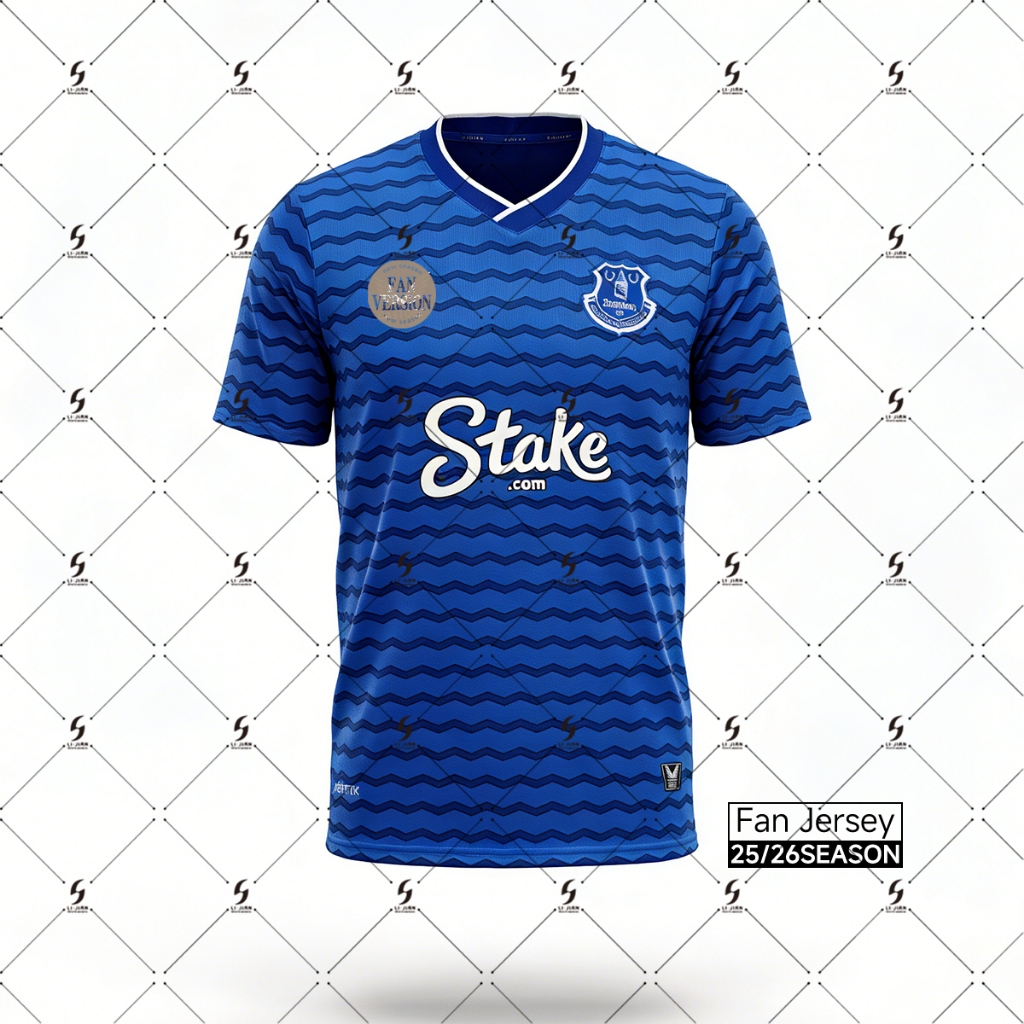 Áo bóng đá Everton FAN mùa giải mới 25 / 26 tên tùy chỉnh