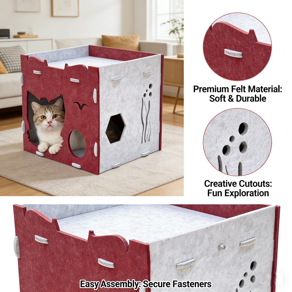 Elvis mới|Nhà Mèo|Nhà Thỏ|Nhà ẩn náu thú cưng nhỏ| Thích Hợp Cho Thú Cưng Mèo Thỏ Hamster Chuột Lang