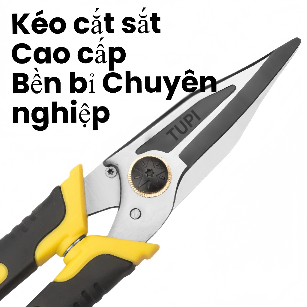 Kéo cắt kim loại hạng nặng – Thép 5CR15, Lưỡi cưa để cắt chính xác và thép không gỉ