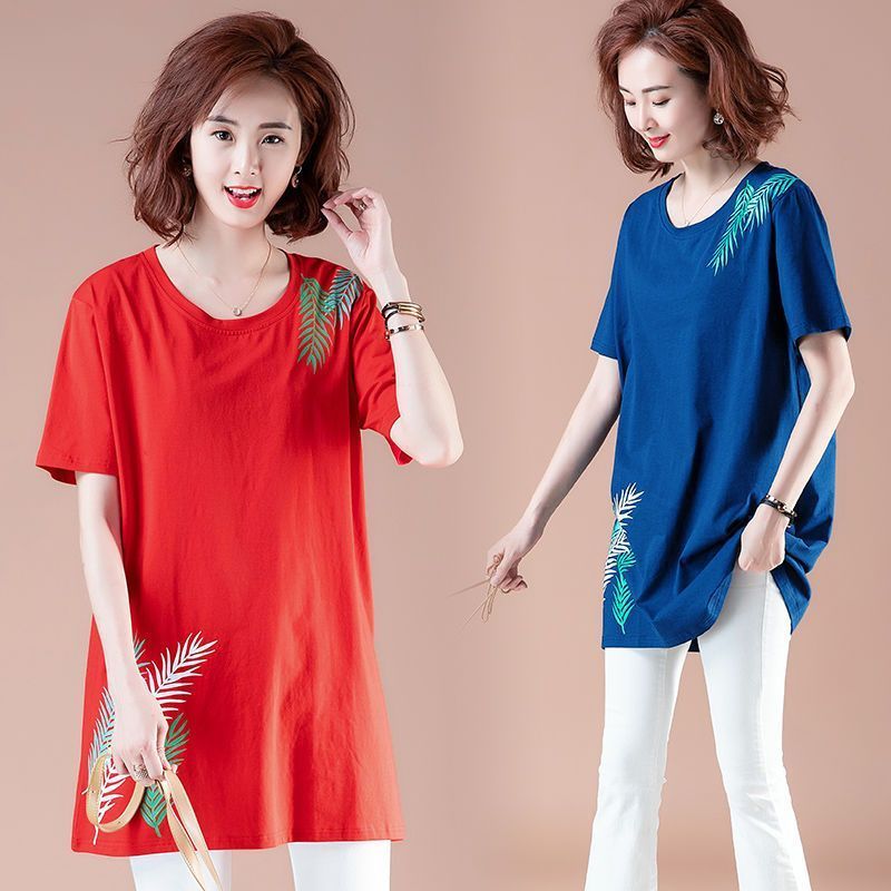 Áo sơ mi nữ cổ tròn tay ngắn từ size XL đến 6XL