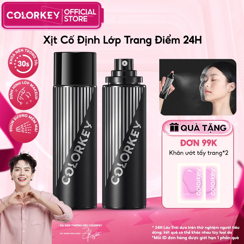 [DUY KHÁNH YÊU THÍCH] Xịt Khóa Nền COLORKEY Tia Sương Mịn, Cố Định Trang Điểm Lâu Trôi 24H, Cấp Ẩm, 