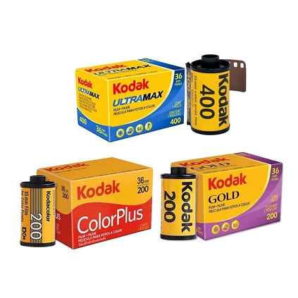 KODAK ColorPlus 200 / UltraMax 400 / Gold 200 phim màu cuộn 35mm, 36 ảnh mỗi cuộn, thích hợp cho máy