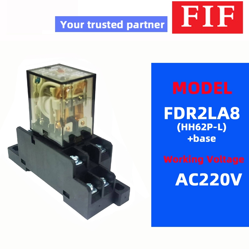 Rơle FIF FDR2 HH62P-L FDR4 HH64P-L FDR2LD3 FDR2LA8 FDR4LD3 FDR4LA8 AC220V DC24V Rơle trung gian
