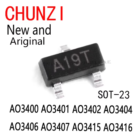 Bộ 50 Mới Và Chính Hãng SMD AO3400A A09T MOSFET STO-23 AO3400 AO3401 AO3402 AO3404 AO3406 AO3407 AO3