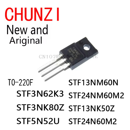5 Chiếc Mới Và Chính Hãng 24NM60 13NM60 TO-220F STF3N62K3 STF3NK80Z STF5N52U STF13NM60N STF24NM60M2 