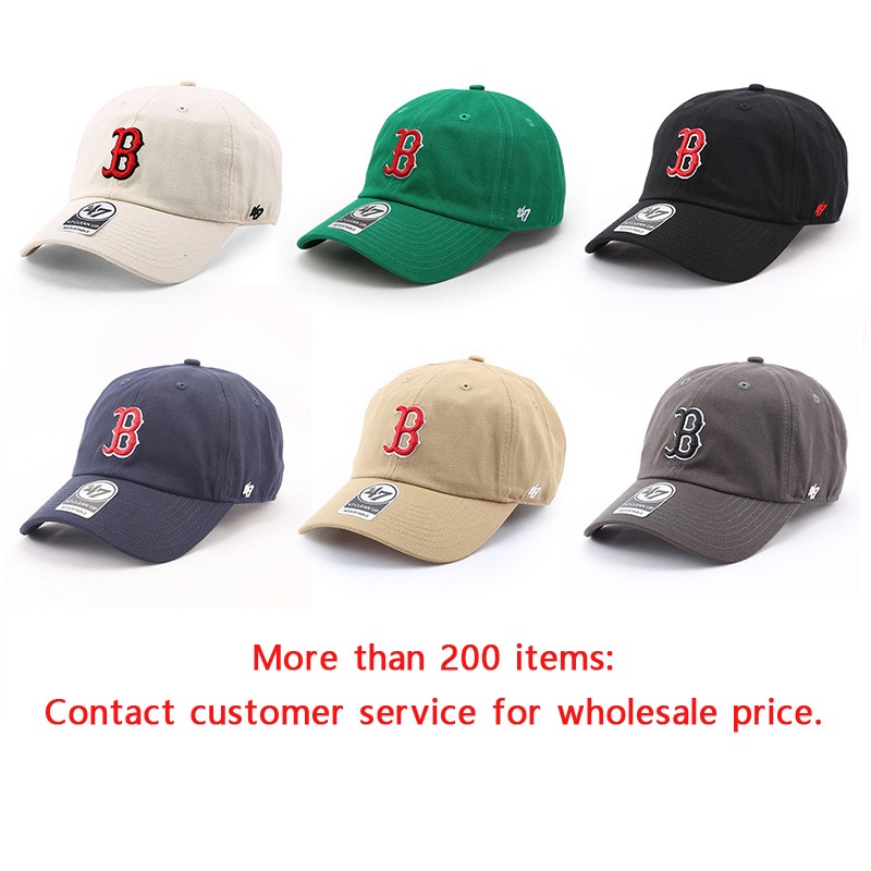 47brand Mũ Mềm Top Nhãn Nhỏ B Mũ Bóng Chày Boston Red Sox Mũ Có Thể Điều Chỉnh Thường Ngày Phù Hợp V