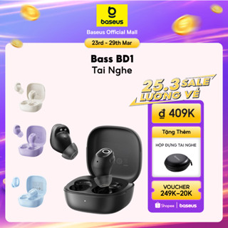 Tai nghe không dây Baseus Bass BD1 – Bluetooth 5.4, Âm Trầm Mạnh Mẽ, Thời Gian Nghe 8 Giờ