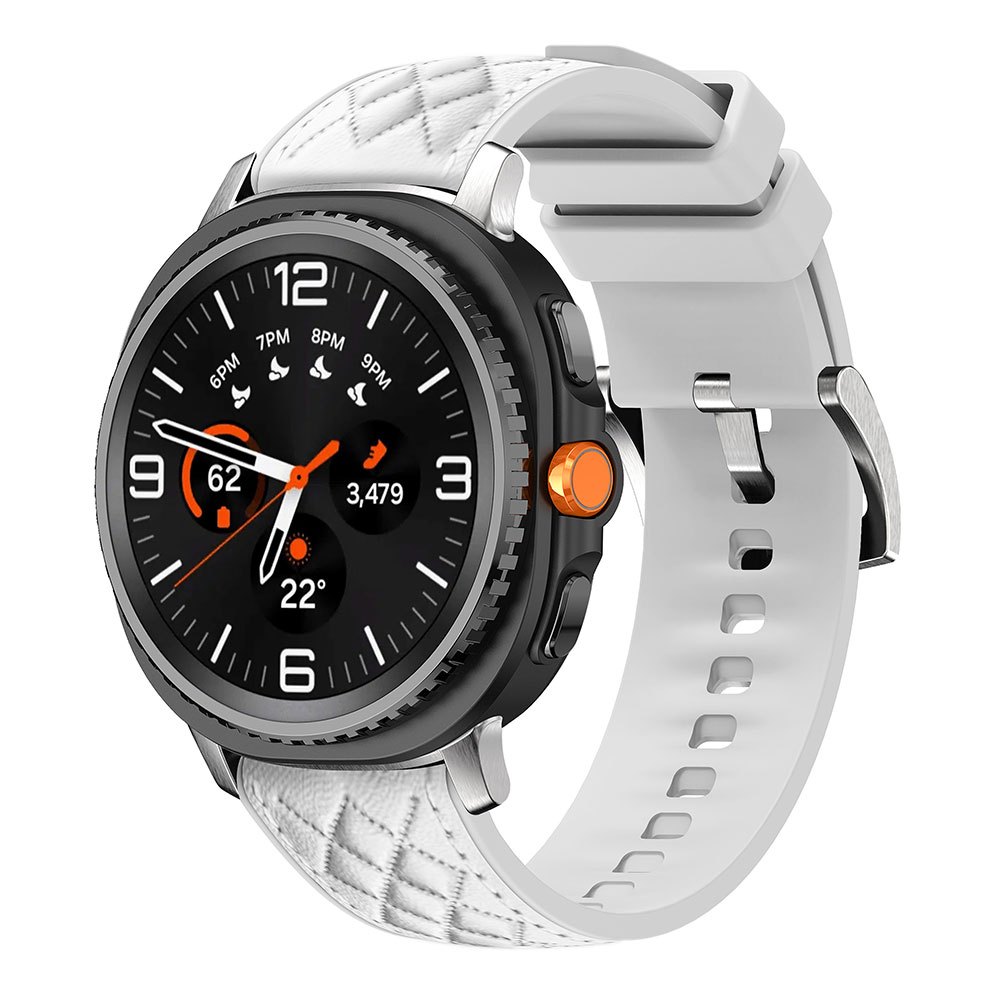 Dây đeo silicon bằng da họa tiết kim cương Tương thích với Samsung Galaxy Watch 8 40mm / 44mm / Clas