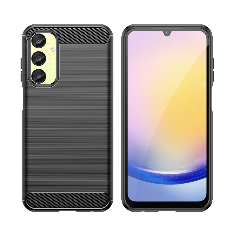 Ốp Mềm Mờ Cho Samsung Galaxy A25 5G Vỏ Sợi Carbon Chống Sốc Cho Samsung A25 5G Vỏ Điện Thoại Chải