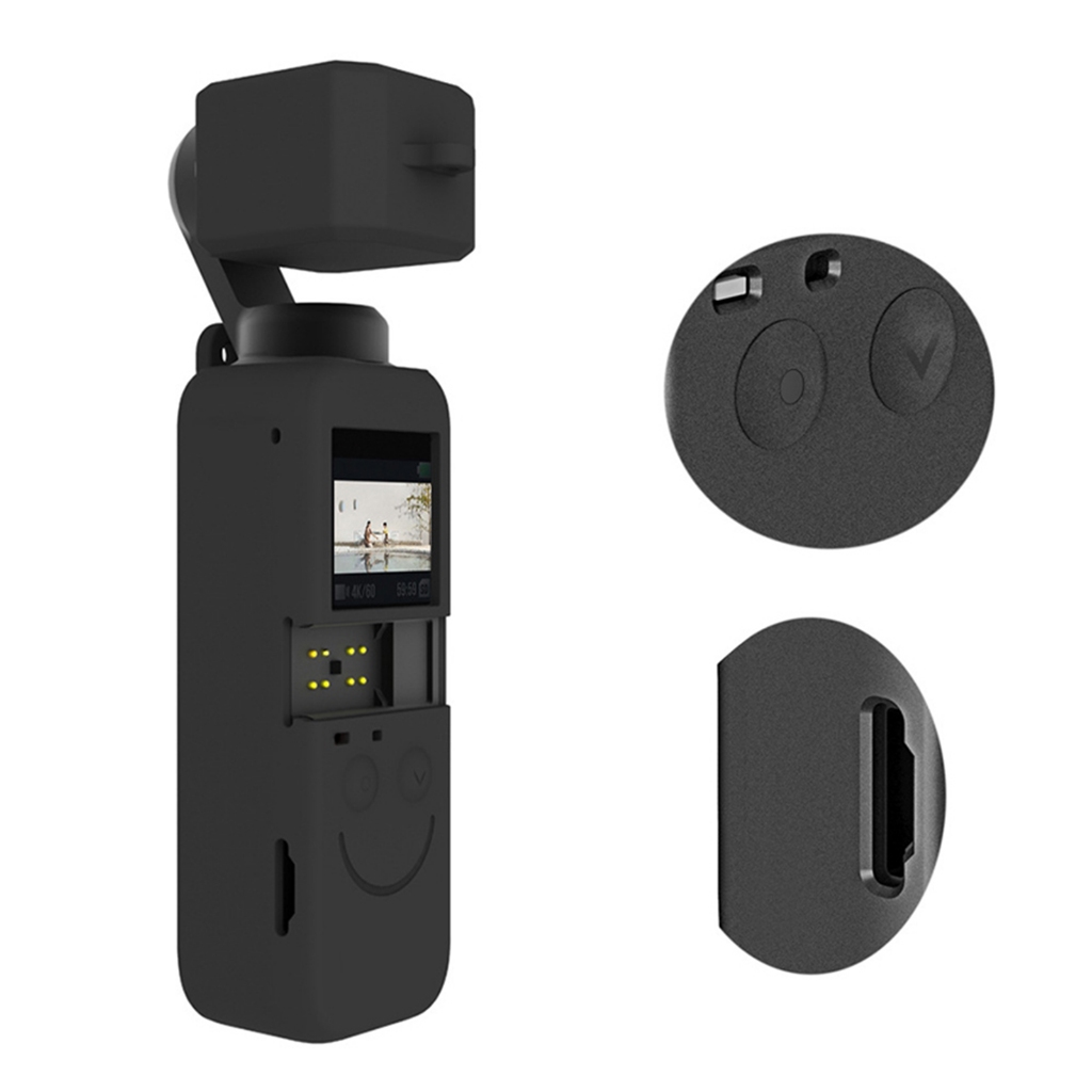 Bộ vỏ silicon 2 trong 1 Vỏ silicon cho máy ảnh Gimbal cầm tay (Bộ 2 mảnh) cho DJI OSMO Pocket 2