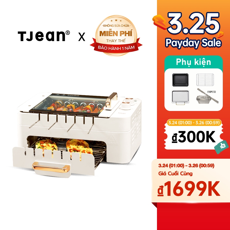 TJean Bếp Nướng Điện Không Khói bếp nướng điện cao cấp đa năng gia đình