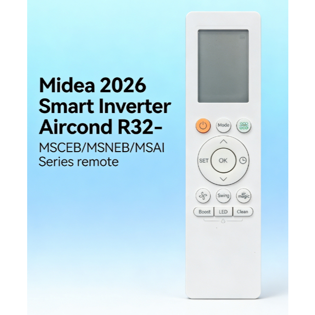 Máy lạnh biến tần thông minh Midea 2026 R32 - MSCEB / MSNEB / MSAI Series từ xa RG10A (B2S) / BGEF