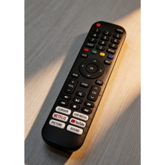 Thay thế từ xa TV thân thiện với người dùng | Chức năng Media & Cursor USB | Tuổi thọ pin lâu dài