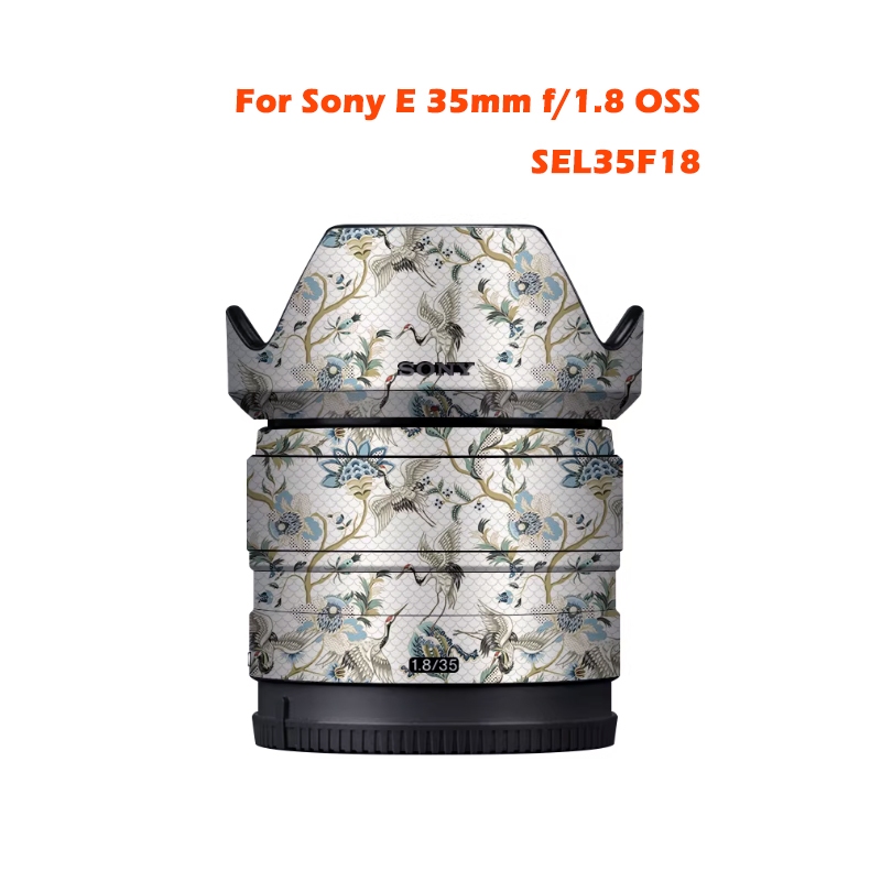Decal Da Cho Sony E 35mm F1.8 OSS SEL35F18 Miếng Dán Ống Kính Máy Ảnh Vinyl Bọc Chống Trầy Xước Phim