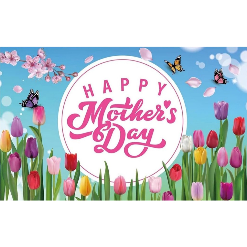 Biểu ngữ phông nền Happy Mothers Day Trang trí tiệc