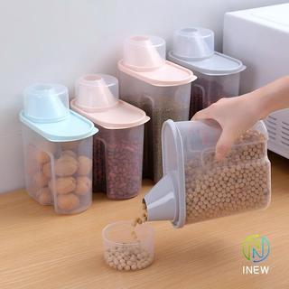Bình Chứa Ngũ Cốc Nguyên Hạt Có Cốc Đo Hộp Bảo Quản Thực Phẩm Hộp Bảo Quản Hàng Khô Kín Thùng Cơm