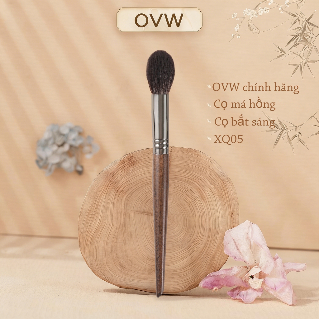 【OVW】 Face Highlight Goat Hair Brush Fluffy thon Highlighter Buffing Makeup Brush Goat Hair XQ05