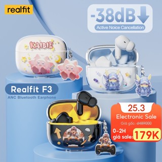 Tai nghe Bluetooth Realfit F3 ANC -38dB Tai nghe Tws khử tiếng ồn có Mic Supber Chất lượng âm thanh