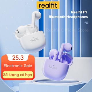 Tai nghe Bluetooth Realfit F1 Tai nghe không dây chất lượng HIFI tuyệt vời với micrô Bluetooth 5.3 Super Bass