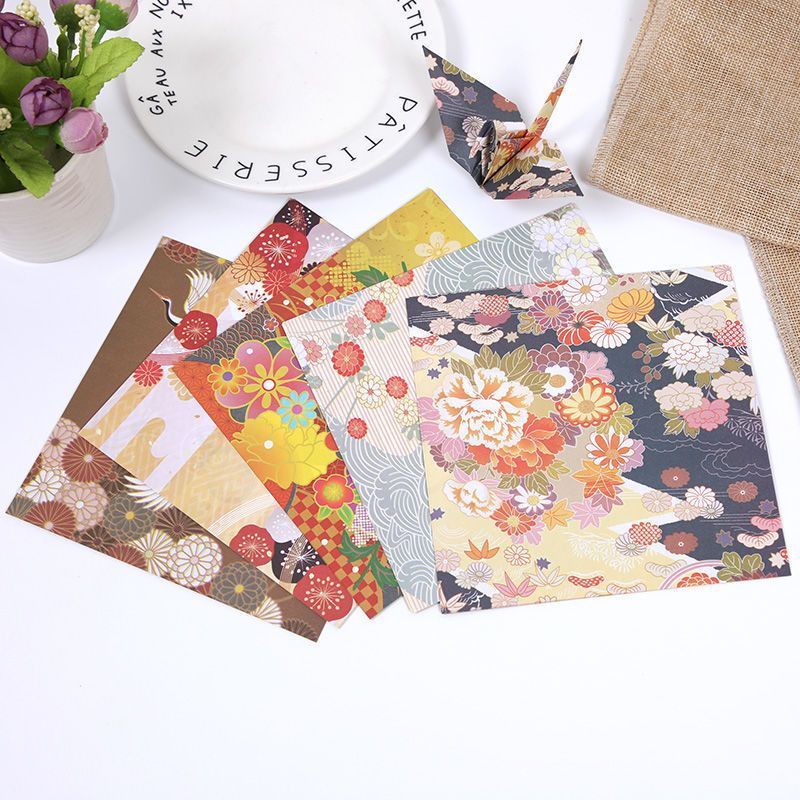 Phong Cách Nhật Bản Origami Hai Mặt Giấy Màu Giấy Thủ Công Ngàn Giấy Cần Cẩu Origami Giấy Vuông Giấy